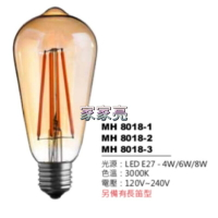 (A Light) MARCH 6W LED 燈絲燈 復古金 全電壓 6瓦 8018-2