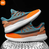 Xiaomi Men Sneakers Lightweight Running Shoes Fashion Breathable Casual Mesh Shoe Men Comfortable Lace-Up Non-Slip Walking Shoes