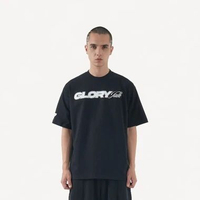 Kaos Oversized GLORY Talk Hitam Premium Heavyweight Tee Streetwear Unisex L