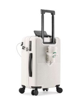 前置開口行李箱26男商務箱前開蓋旅行拉桿箱女24萬向輪登機箱