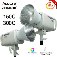 Aputure Amaran 300c 150c RGB Full-Color 2500K-7500K Studio LED Video Light Bowens Mounts Sidus Link App Control for Photography