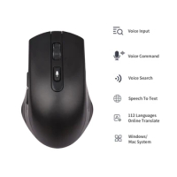 2.4G Wireless Smart Voice Mouse Translator 6 Buttons Typing Speech Translation Voice Command Search with USB Receiver