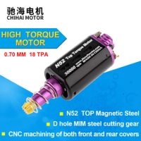 CHF-480WA-7018T N52 Nd-Fe-B 18TPA High Speed High Torque AEG Motor With Vented Case Ver.2 Gearbox Long Axis For Gel Blaster Toy