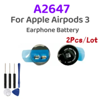 2pcs/Lot A2647 Replace Battery For Apple Airpods 3 Air pods 3 A2564 A2565 Airpods 3rd Replacement Batteries + Free tools