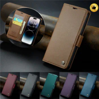 Flip Leather Case for Samsung Galaxy S24, S23 Ultra, S22, S21, S20, S10 Plus, S23FE, S21FE, S20FE, Book Wallet Card Holder Cover