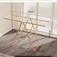 晾衣架【1.5米鋁合金木紋標準款】大小：【大】