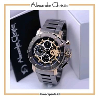 Jam Tangan Pria ALEXANDRE CHRISTIE Original AC 9205 MC Garansi Resmi 1 Tahun BLACK GOLD