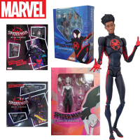 Shf อะนิเมะ  Figuarts Miles Morales Gwen Action Figures Gwen Spider Woman Figurine รูป Pvc ตุ๊กตาตุ๊กตาของเล่น