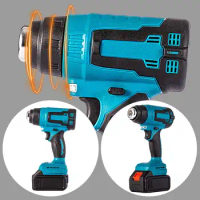 Cordless Hot Air Gun Hair Dryer with 3 Nozzles Heat Gun Home Shrink Wrapping Tool Rechargeable LED Light for Makita Battery