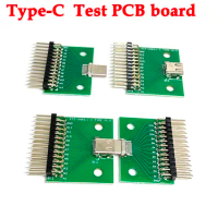1-10pcs Male to Female Type c Test PCB board Universal board with USB 3.1 Port 24pin Test board with pins connector