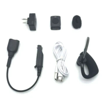 Motocycle Bike Handsfree Bluetooth PTT Earpiece Wireless Headphone Headset For Baofeng UV-82 UV-5R 888S UV-9R Plug GT-3W