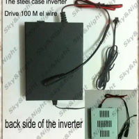 2pc/Lot-Hight quality -Free shipping DC12V el wire inverter STEEL CASE (can load 100M el wire) with 3 functions