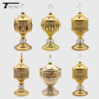 Vintage Metal Incense Burner Holder Censer Cone Arabian Stick Frankincense Bakhoor Coil Iron Aromatherapy Fragrance