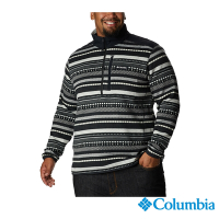 Columbia 哥倫比亞 男款 -半開襟刷毛上衣-黑色印花 UAE67530FD/FW22