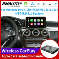 RMAUTO Wireless Apple CarPlay NTG 5.0 5.1 for Mercedes Benz C-Class W205 GLC 2015-2018 Android Auto Mirror Link AirPlay Car Play