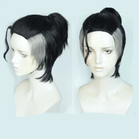 Anime Buddy Daddies Rei Suwa Cosplay Wigs Gray Black Mixed Short Heat Resistant Synthetic Halloween Role Play Wig