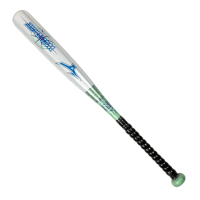 【MIZUNO 美津濃】少年用軟式球棒FRP76CM440g白x湖水綠(1CJFY13976)
