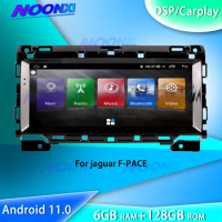6+128G For Jaguar F Pace F-Pace 2016-2019 Car Radio 2 Din Tesla Stereo Screen Recorder Android 11 GPS Navigation Audio Head Unit
