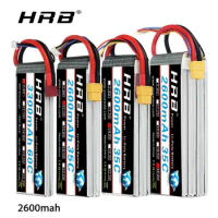 HRB 2S 3S 4S Lipo Battery 7.4v 11.1v 2600mah 35C with XT60 connector For rc car boat Quadcopter Helicopter trex-450 fpv drones