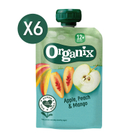 【Organix】水果纖泥-蘋果蜜桃芒果(100gX6)