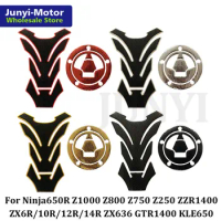 Fuel Tank Cover Gas Cap Pad Grip Sticker Decal For 650R Z1000 Z800 Z750 Z250 ZX6R ZX10R ZX12R ZX14R ZX636 ZZR1400