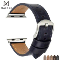 MAIKES Accessories Genuine Leather Watch Bracelets iwatch Band 42mm 38mm Watchband for Apple Watch Strap 44mm 40mm Series 4 - 1