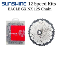 EAGLE GX NX 12 Speed Bike Chain SUNSHINE 12Speed MTB Bike Cassette 11-46/50/52T MTB Bicycle Cassette for Bike Parts