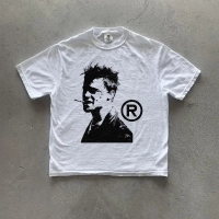 Áo thun unisex phong cách retro Mỹ Fight Club, dáng casual, thời trang streetwear mọi mùa