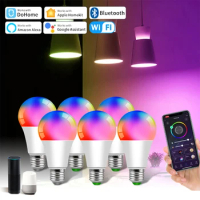 Dohome Wifi Bluetooth Smart Bulb Alexa Led Lamp E27 RGB Smart Light Bulbs Homekit Smart Lamps For Google Assisatnt Smart Life