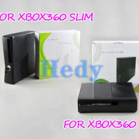 1set For XBOX360 E Full Set Protective Housing Shell Case For XBOX 360 Slim Console Black Replacement With Screw Accessories