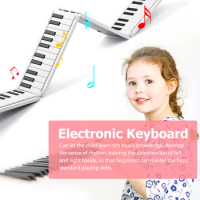 MIDIPLUS Foldable Electronic Keyboard Piano 88 K-eys Folding Piano Portable Digital Piano for Piano Student Musical Instrument