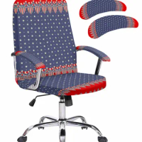 Star Blue Red Elastic Office Chair Cover Gaming Computer Chair Armchair Protector Seat Covers