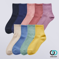 【ONEDER旺達】ONEDER 訂製款 有機棉長襪 中長襪 女襪 AN-A401
