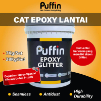 Cat Lantai Puffin Epoxy Glitter