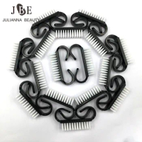 100Pcs Black Cleaning Nail Brush Clean Tools For Acrylic &amp; UV Gel Dust Remove Professional Tips Art Manicure Care Accessory