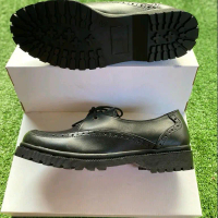 Sepatu Wanita \CLARISSA BLACK\" Sepatu Oxford Low Work Boots Formal Docmart Kerja Kantor Round Toe H