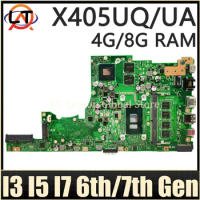 X405UQ MAINboard For ASUS S4000U S4100U X405UA X405URP X405UB X405UR A405U V405U S405U K405U F405U Laptop Motherboard i3 i5 i7