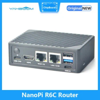 NanoPi R6C Router 4GB/8GB RAM 32GB eMMC Rockchip RK3588S A76 A55 Dual 2.5G Ethernet Support HDMI2 Linux/Openwrt/Debian/Ubuntu