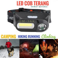 NEW SENTER KEPALA COB LED / Headlamp dobel LED 3 Modes COB USB Charger