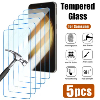 5PCS Screen Protector For Samsung S22 S23 S24 Plus Tempered Glass For Samsung A14 A54 A34 A24 A12 A52 A51 A13 A22 A32 A53 A73 5G