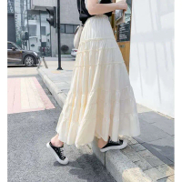 Skirt Labuh Berlipat, Skirt Pantai Pinggang Tinggi, Skirt Maxi, Skirt Labuh Muslimah, Skirt Pangjang