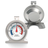 Freezer Thermometers -30~30°C -20~80°F Stainless Steel Fridge Large Dial Gauge Mini Thermo Meters for Refrigerator Cooler