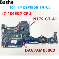 For HP pavilion 14-CE laptop motherboard DAG7AMB58C0 L88225-601 With Intel I7-1065G7 CPU N17S-G3-A1 tested 100% OK