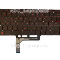 New Spanish Español Teclado Keyboard for MSI GF63 GF63 8RC GF63 8RD Laptop , with Red Printing, Red BACKLIT