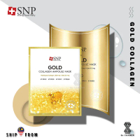 Mặt Nạ Ống Dưỡng Collagen Vàng SNP, 10 miếng, Hàng Có Sẵn