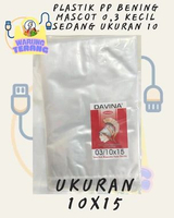PLASTIK PP BENING MASCOT 0,3 KECIL SEDANG UKURAN 10x15 10x20 10x15
