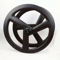 Small wheel 3 Spoke 20 inch Folding Bike Carbon Wheelset Clincher Wheels Disc Brake 3 Spoke Carbon Road Bike Wheels