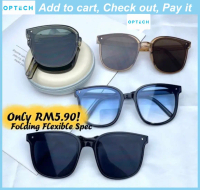 Korea Style Folding Flexible Outdoor Women Sunglasses Sun Protection Foldable Spec Hitam Unisex Styl
