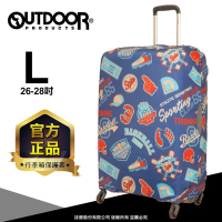 【OUTDOOR】行李箱保護套-棒球-L ODS19B03LBB