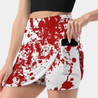 Bloody Good Fake Blood Skirts Woman Fashion 2022 Pant Skirt Mini Skirts Office Short Skirt Bloody Blood Fake Blood Horror Movie